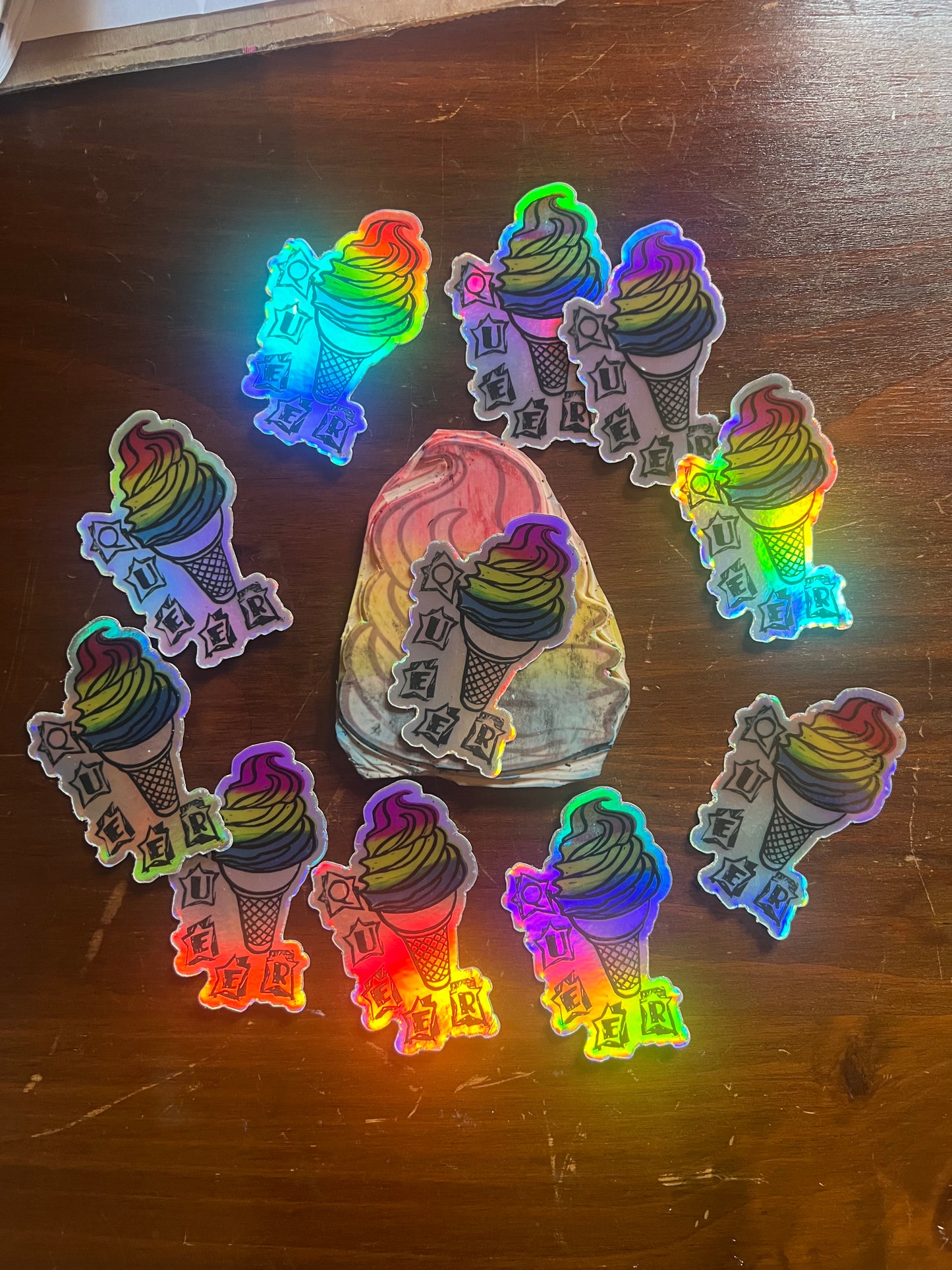 Queer Holographic Sticker
