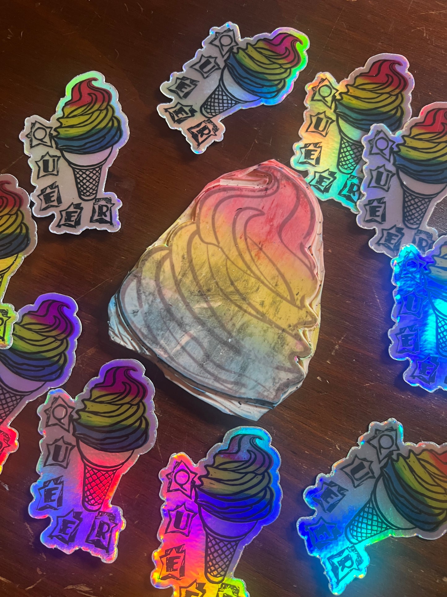 Queer Holographic Sticker