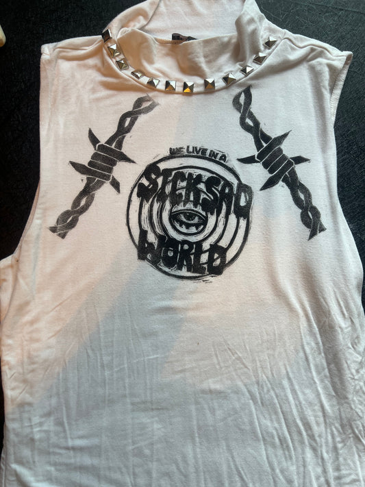 Sick Sad World Studded High Neck Sleeveless Top